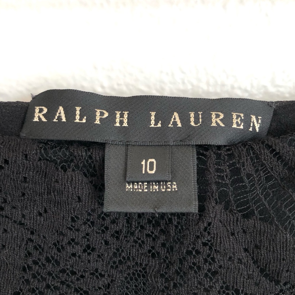 Ralph Lauren Black Label Floral Lace Handkerchief Hem Skirt Size 10 - Picture 6 of 11